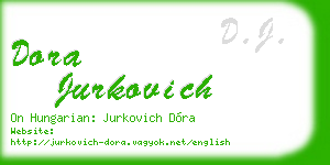 dora jurkovich business card