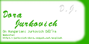 dora jurkovich business card